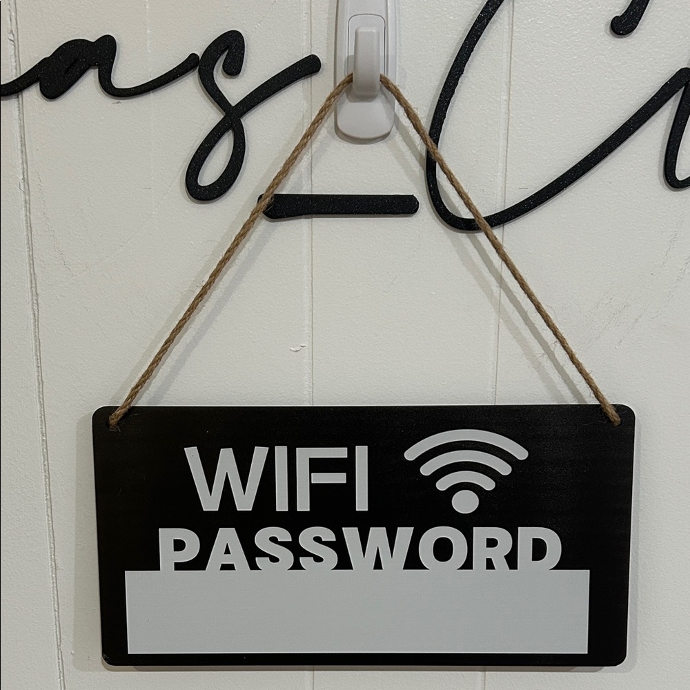 Amazon Hanging WiFi Password Sign with Rope